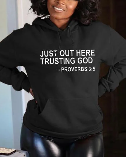 Proverbs 3:5 Cropped Cinched Long Sleeve Hoodie