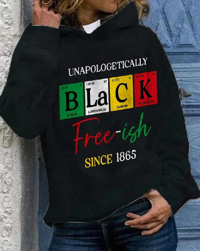 Black Free-ish Since 1865 Hooded Hoodie