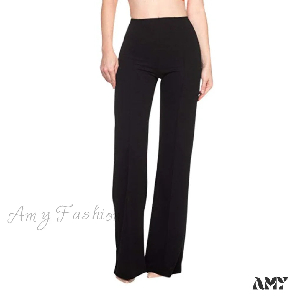 Amy Fashion - Elegant Work Office Casual Long Trousers