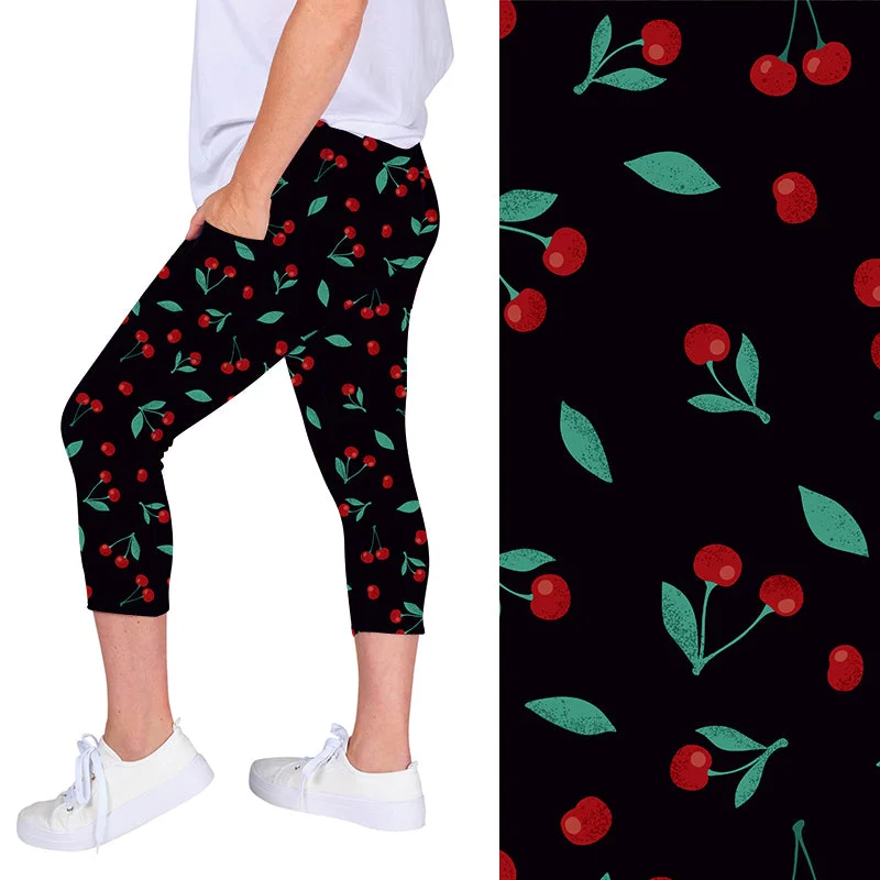 Cherry Kissed Deluxe Pocket Capri