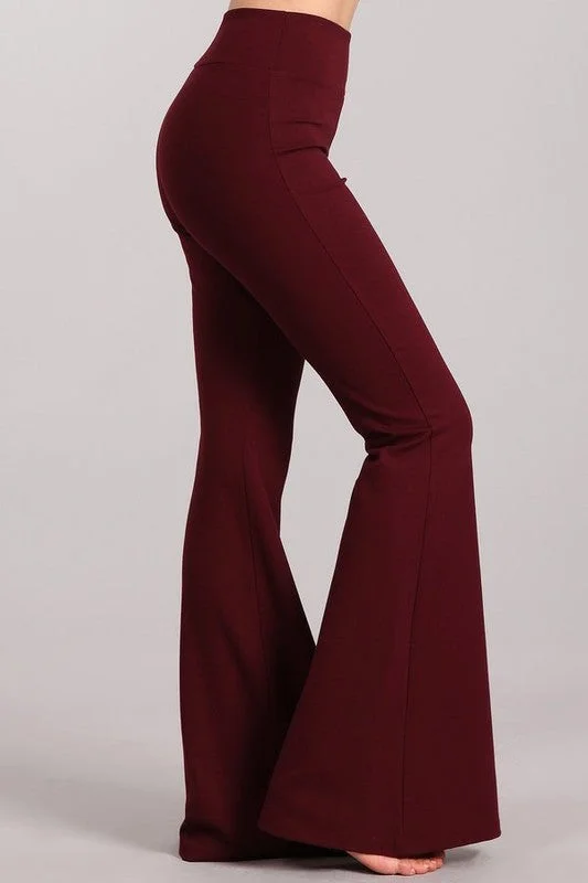 Chatoyant Ponte Tummy Slimming Pants - Wine