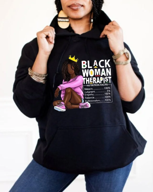 Black Queen Women Long Sleeve Hoodie