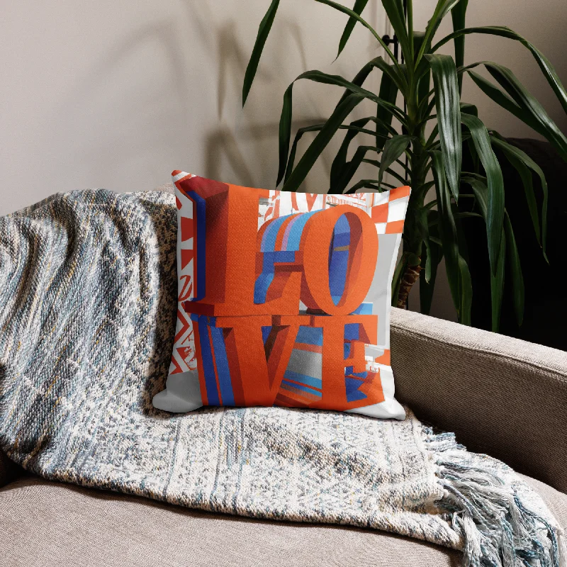 LOVE 3D Throw Pillow - Blend and Brighten Room Premium Pillow Case