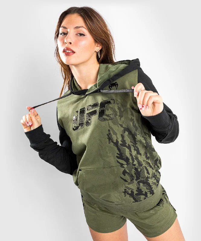 UFC Venum Authentic Fight Week Women's Pullover Hoodie - Khaki