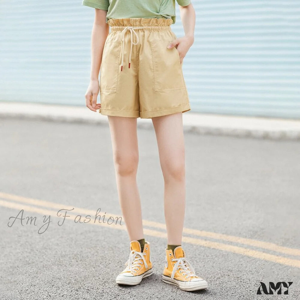 Amy Fashion - Casual Cotton All Matched Fit Shorts