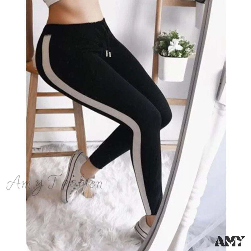 Amy Fashion - High Waist Striped Pants