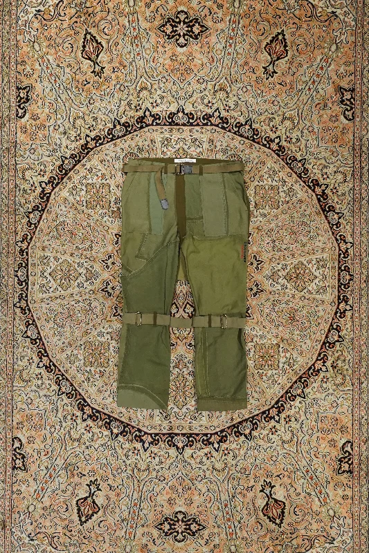 Children of the discordance RE-CONSTRUCTED MIL FABRIC BONDAGE PANTS (KHAKI)