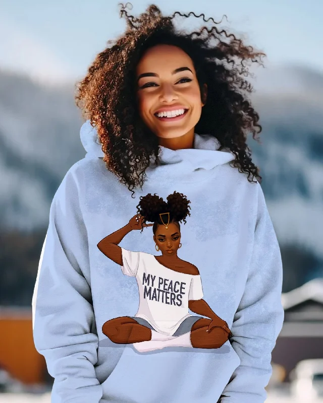 Women's My Peace Matters Retro Long Sleeve Hoodie