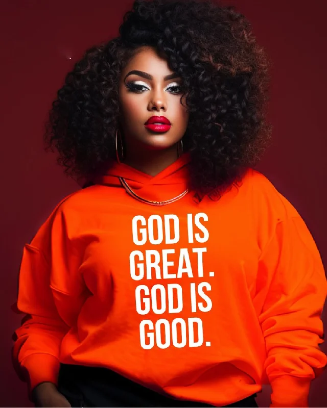 God Is Great God Is Good Long Sleeves Hoodie