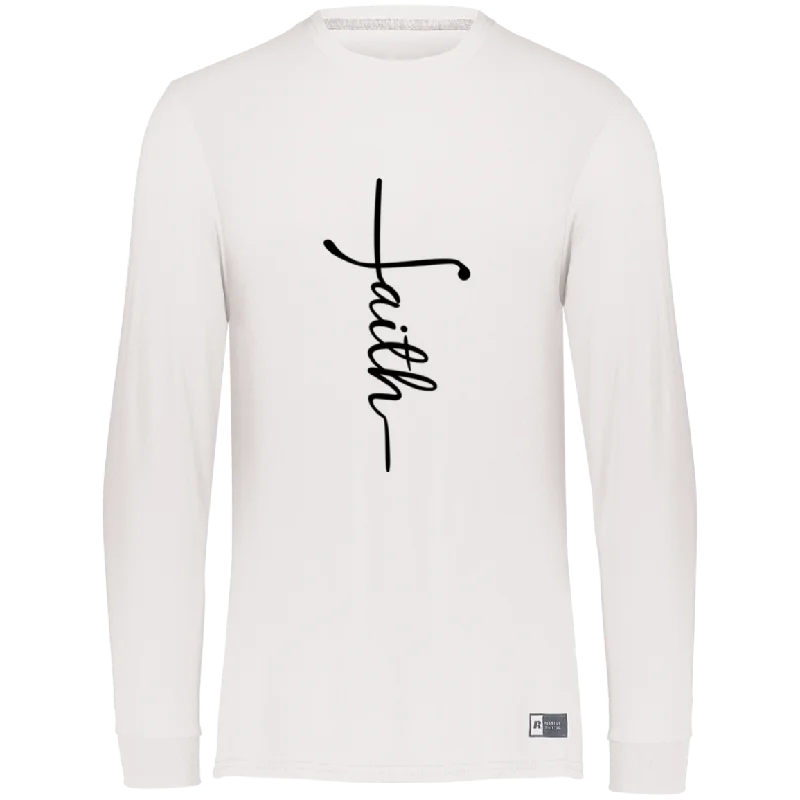 Faith Essential Dri-Power Long Sleeve Tee, Teacher Tee, Women's Shirt, Teacher Shirt, Unisex Fit