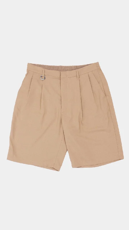 Stretch Pleated Shorts