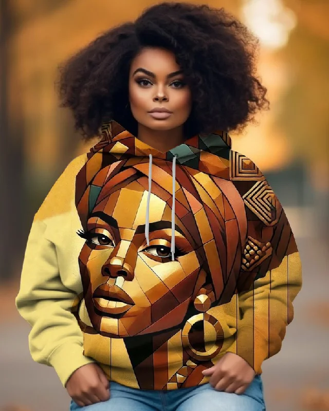 Beautiful African Woman Long-sleeved Hoodie