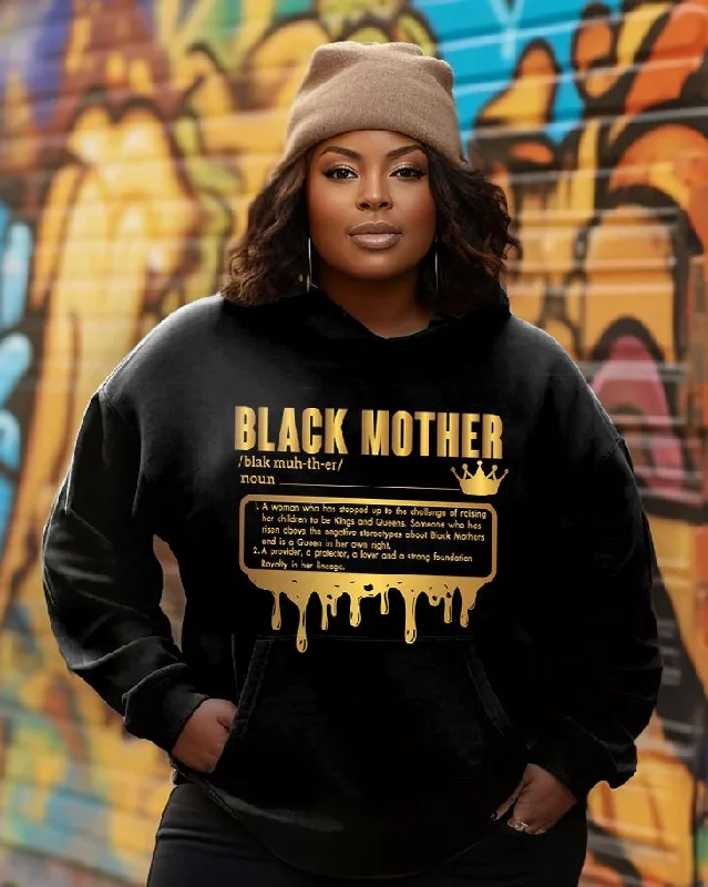 Black Mother Long Sleeves Hoodie