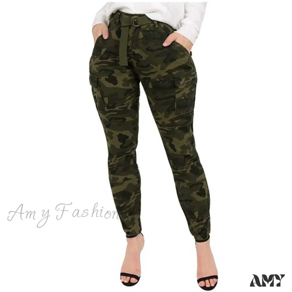 Amy Fashion - Cargo Camouflage Pants