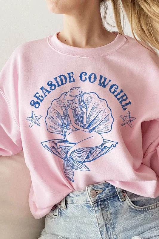 SEASIDE COWGIRL WESTERN COUNTRY GRAPHIC SWEATSHIRT