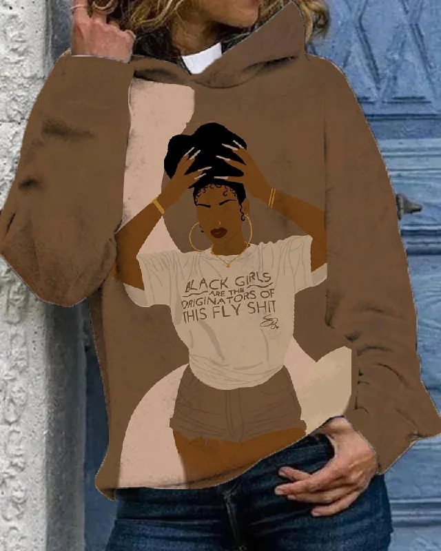 Confident Brown Women Hoodie