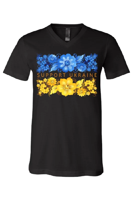 Adult v-neck t-shirt "Support Ukraine"