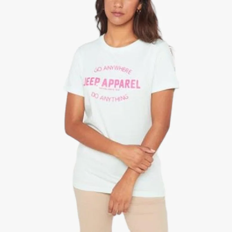 Jeep Womens Logo Short Sleeve Tee Pure Water