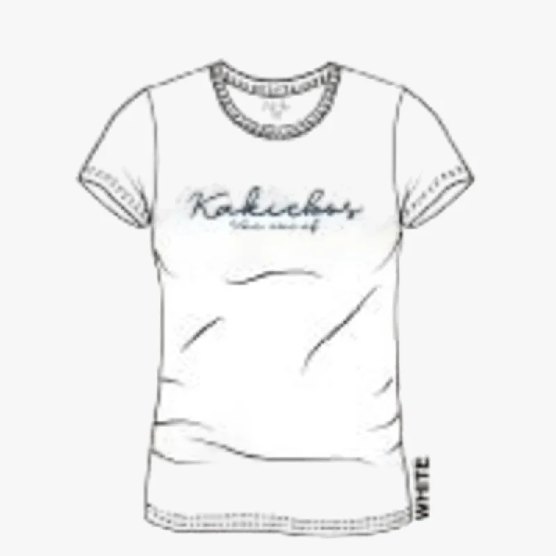 Kakiebos Womens Classic Fit Short Sleeve Tee White