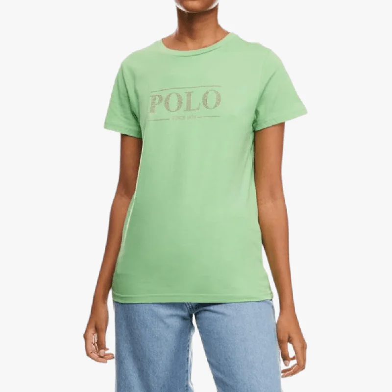 Polo Ladies Nailhead Logo Short Sleeve Tee Green