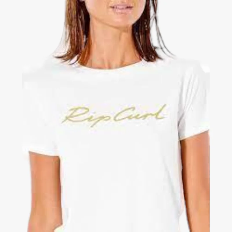 Ripcurl Womens Script Standard Short Sleeve Tee Scour