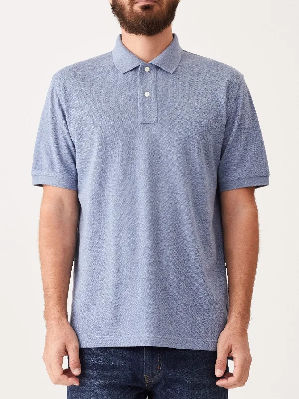 RM Williams W24 Rod Polo Shirt - BlueMarle