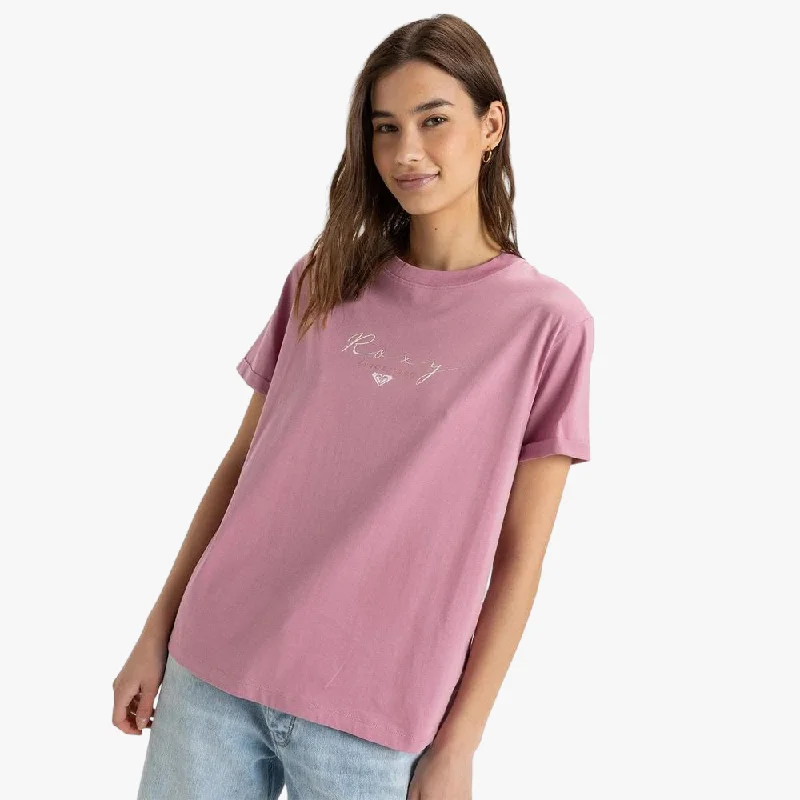 Roxy Womens Noon Ocean A Short Sleeve Tee Mauve Orchid