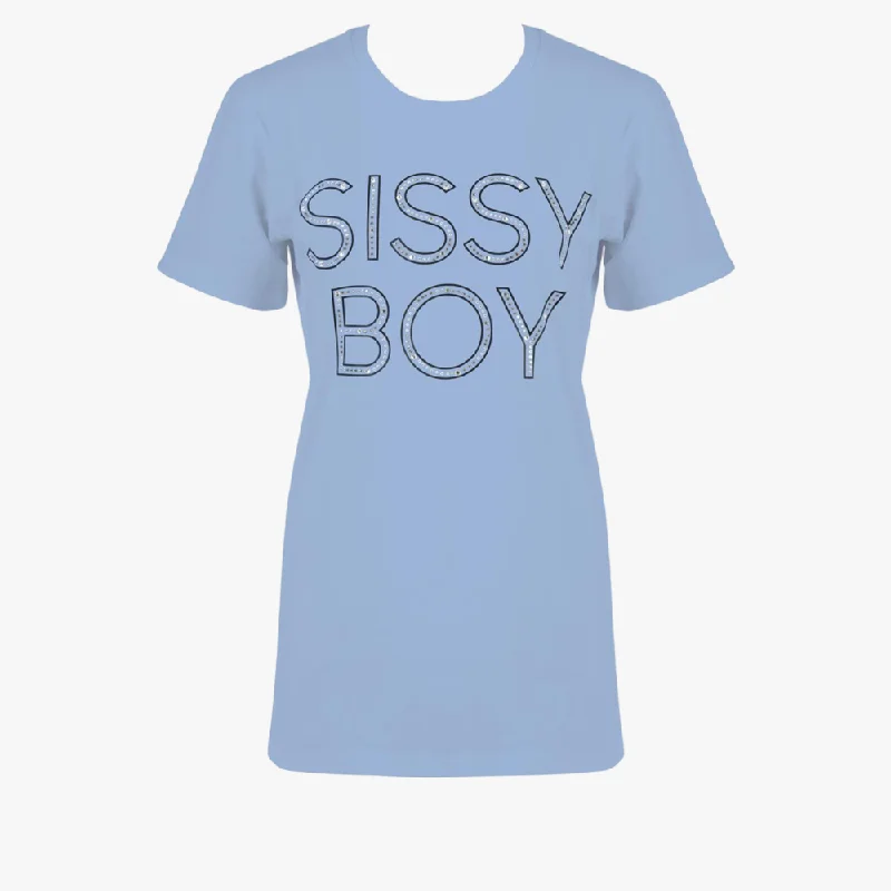 Sissy Boy Womens Multi Technique Short Sleeve Tee Cornflower