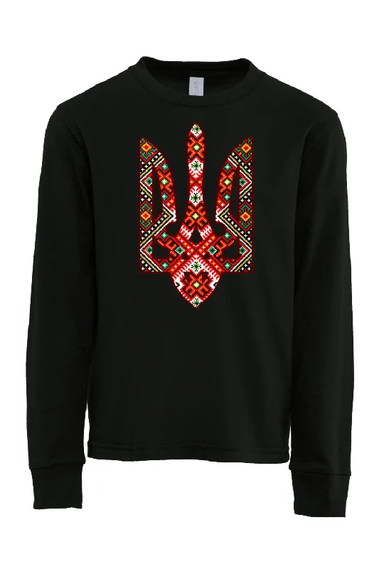 Youth long sleeve shirt "Etno Tryzub"