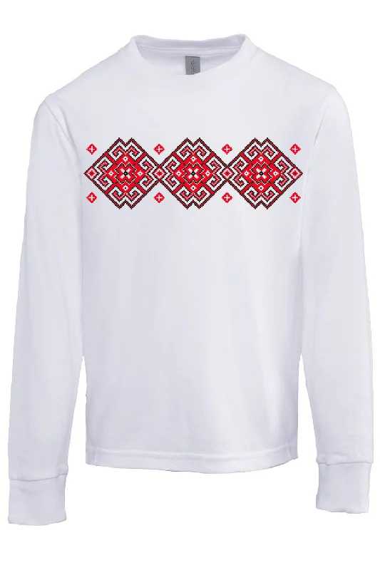 Youth long sleeve shirt "Vortex" red