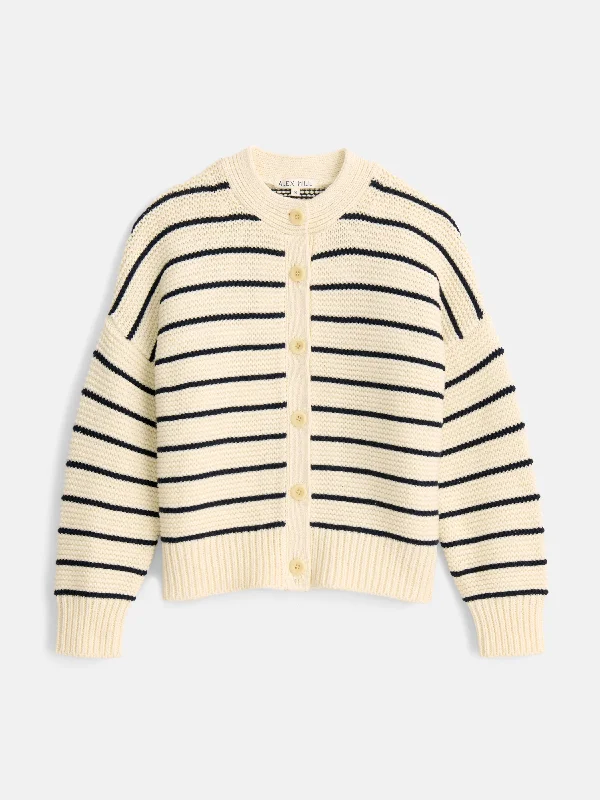 Nico Striped Cardigan in Cotton