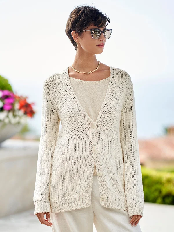 Prisca Cotton Silk Cardigan