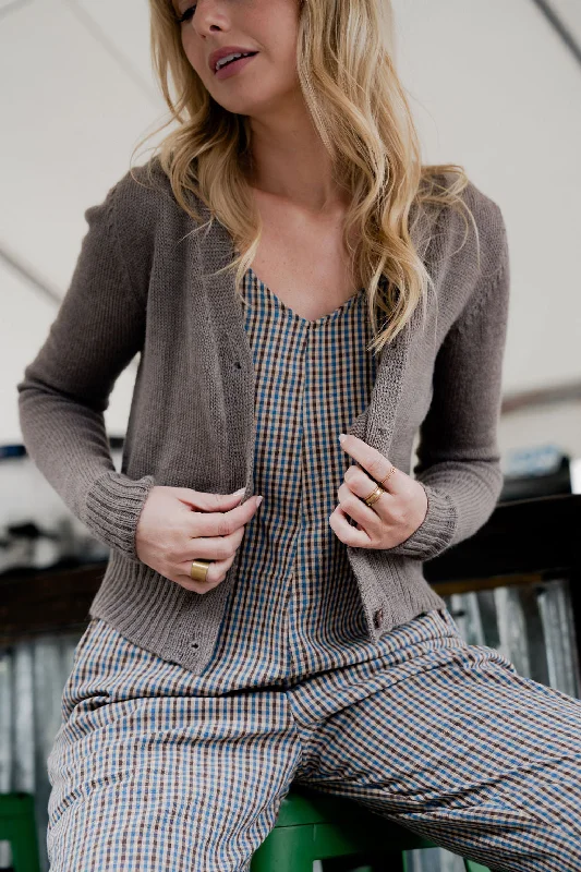 Alpaca Robbi Cardigan Sweater in Beige - Pre-Order 2/30