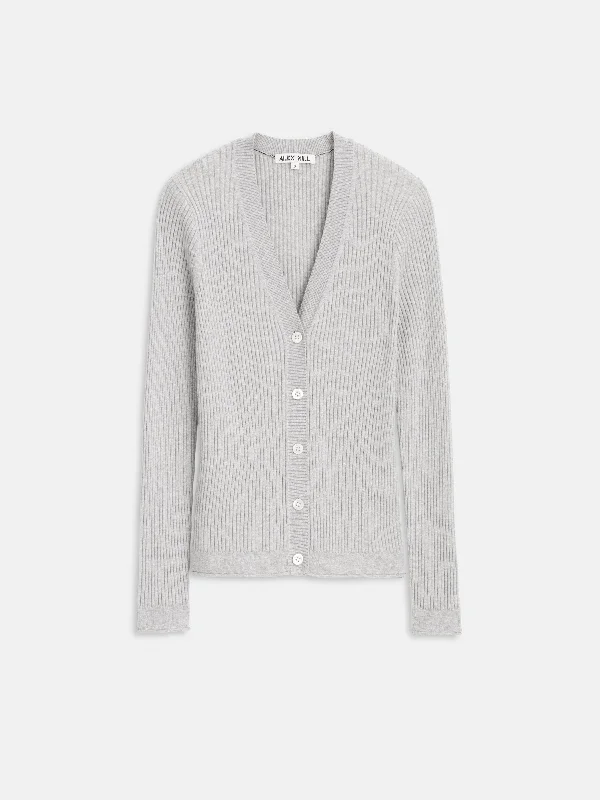 V-Neck Ribbed Cardigan