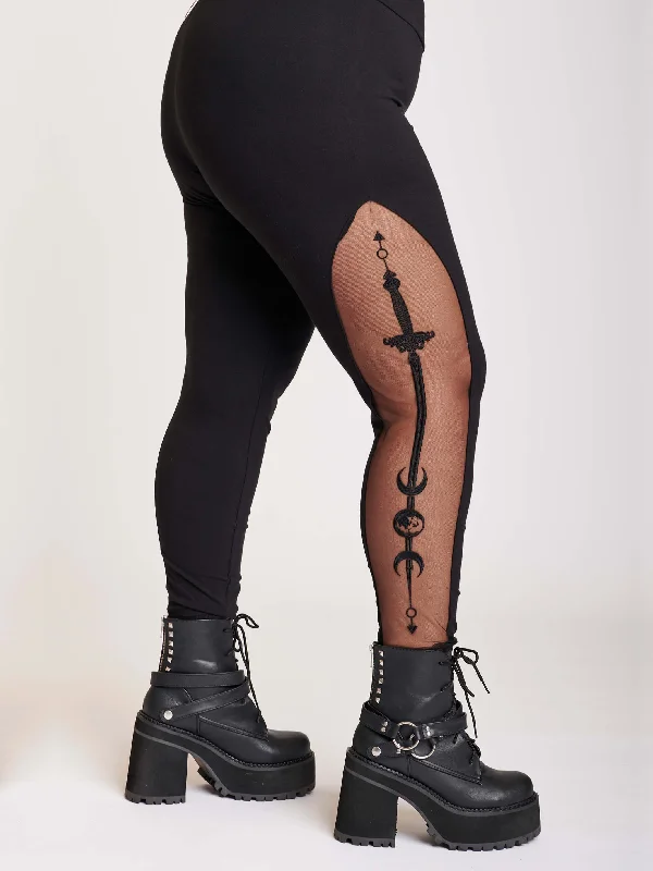 Embroidered Sword Legging