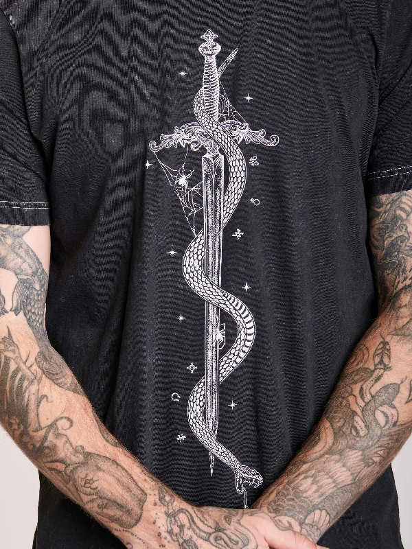 Mineral Wash Dagger Snake T-shirt