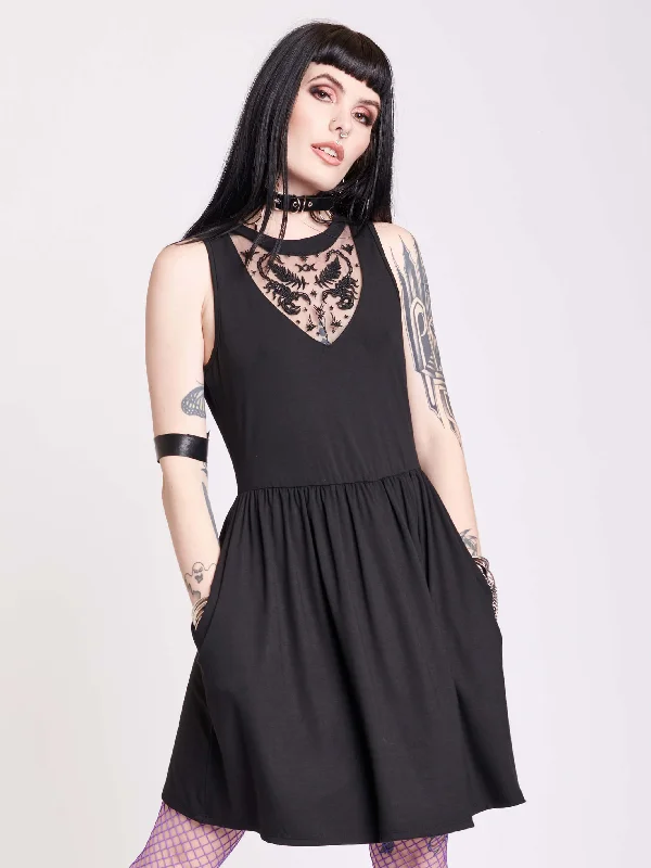 Scorpion Embroidered Dress