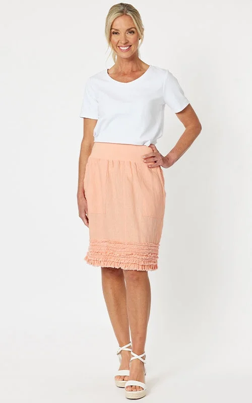 Mimi Ruffle Mandarine Hem Skirt