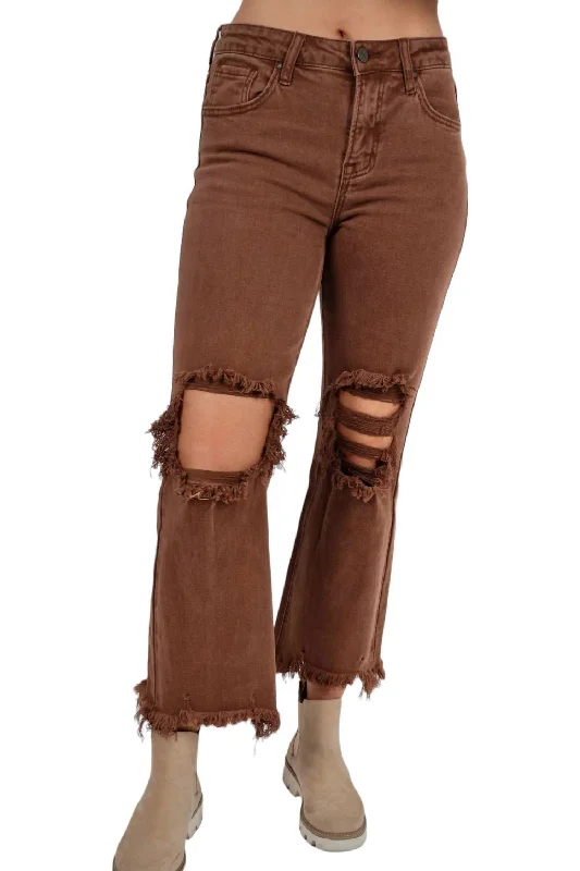 Hailey Straight Jeans In Espresso