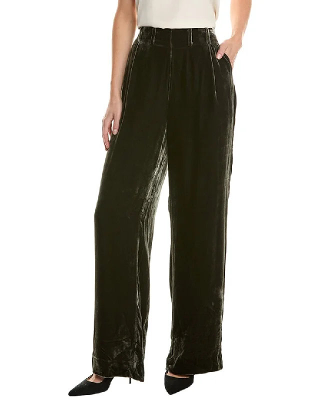 Marie Oliver Ashlyn Velvet Silk-Blend Pant