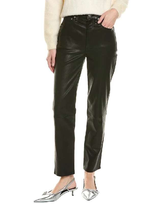 rag & bone Wren High-Rise Slim Leather Pant