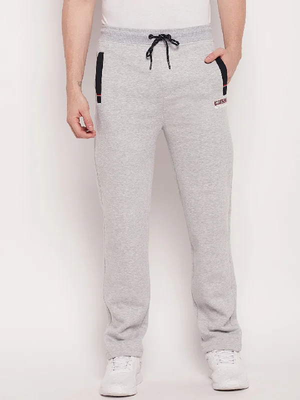 Men Grey Melange Trackpant