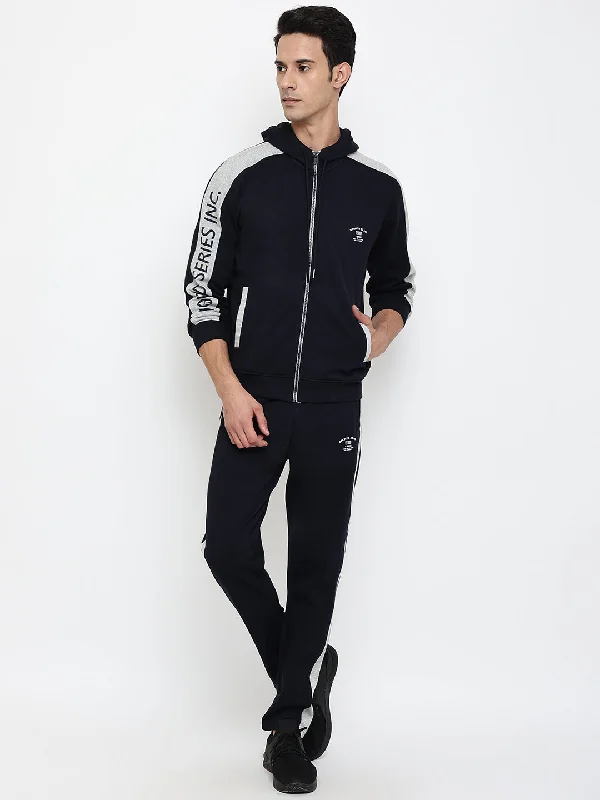 Men Navy Blue Tracksuit